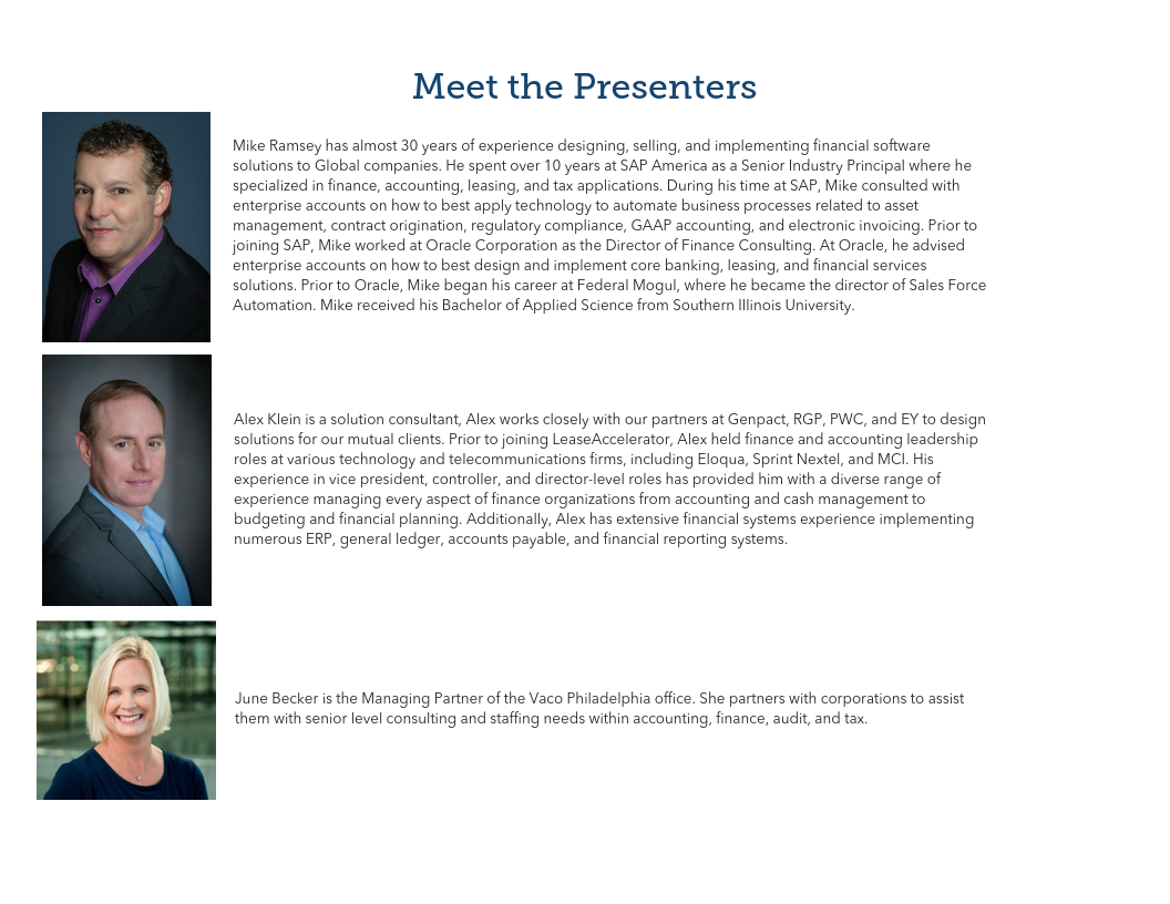 Meet the Presenters (3)