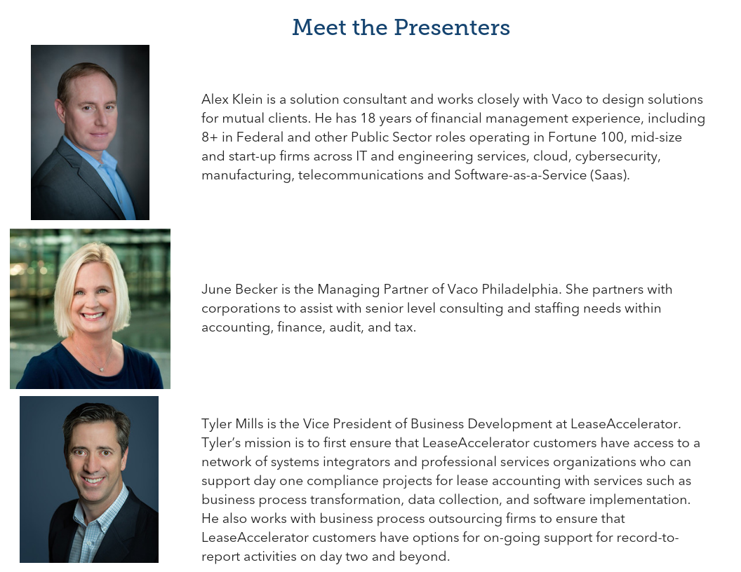 Meet the Presenters - NJ